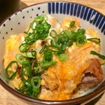 豊家 - ハーフ並盛、ふわとろ玉子カツ丼