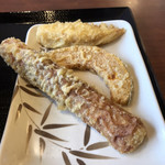 丸亀製麺 - たけのこ カボチャ ちくわの天ぷら