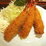 とんかつ・串揚げ 冨岳 - エビフライ