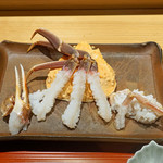 かに吉 - 浜坂産の松葉蟹の刺身