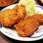 とんかつ大町 - ロースかつ＆カニクリームコロッケ定食（1,450円）