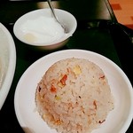 麒麟菜館  - ランチB　半チャーハンと杏仁