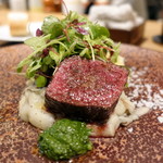 ARMONICO - サンデーランチ、北海道産蝦夷鹿モモ肉炭火焼