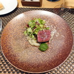 ARMONICO - サンデーランチ、北海道産蝦夷鹿モモ肉炭火焼