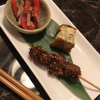 シャングリラズシークレット 銀座店 - お肉のような串揚げ、きのこの卵焼き、牛タンの醤油煮