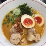 中華そば まる乃 - 期間限定味噌ラーメン８５０円、煮卵トッピング100円