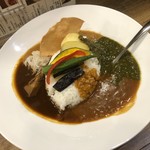 若草カレー本舗 - スペシャルあいがけカレー ライス大