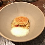 セルサルサーレ - セイコガニのリゾット 生ハムを散らして 生姜の泡