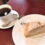 コーヒーハウス・シャノアール - モンブランケーキセット(600円)