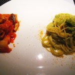 インカメラ コン テラッツァ - ('11/11)２種のパスタを一皿に乗せて提供してくれます