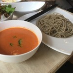 Soba Ristorante na-ru - 日替わりBエビとトマトスープそば¥1,100