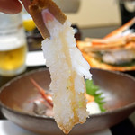 旬魚たつみ - 浜坂産 松葉蟹の刺身
