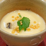 笹すし - 宍道湖の白魚と椎茸の茶碗蒸し
