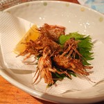 居酒屋 武双 - 2019年2月　モサ海老の頭の素揚げ