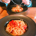 estY - にんにくトマトスパゲティ