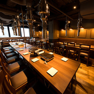 A stylish space that doesn't look like Yakiniku (Grilled meat)! We accept floor reserved.