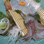 はつしろ - 活きイカ会席。 4000円で献立をお願いしました。