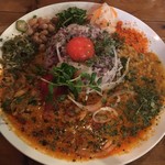 虹の仏 - あさりカレー卵トッピング