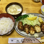 とんかつ 万平 - カキバター定食 2000円