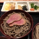 Udon Yakitori Tobita - 週替わり三色割子そば：鴨ロース