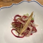 一碗水 - 咬春桙什錦(紅芯大根、チシャ、金針菜の和え物(南方の春節料理))