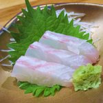 旬菜割烹 和しん - セットの鯛刺身