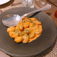 Lounge & Dining G - ほうれん草のニョッキ トマトクリームソース(//∇//)