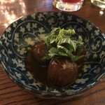 Ro Karuba Shin Sakae Eito - くまのや豆たまりの卵黄旨味漬け　ちびちび食べるべしっ！！卵黄のまろやかさとたまりの強い塩味(えんみ)と深い旨みがベストマッチ♪　2019/01/30