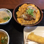 丸亀製麺 - カツ丼 イカ天  イカ天  薬味各種