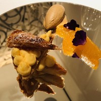 ラール・エ・ラ・マニエール - 黒豆きな粉とキャラメルのアイスクリーム　デコポンのミルフィーユ　デコポン