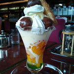 もり珈琲店 - マロンパフェセット　１２００円