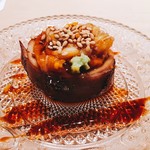 鮨 一幸 - 子持ちヤリイカ ウニ詰め