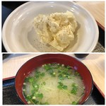 Yoshina - ◆小鉢のポテサラは市販品のような印象を受けました。 ◆お味噌汁。