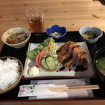 男の暖簾 - 日替り定食(ハムカツ)