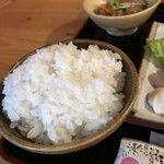 男の暖簾 - ランチのご飯はこれくらいの量。
