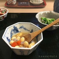貴久政 - お豆さんの炊いたん　青菜の胡麻和え