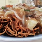 キッチン美好 - カタ焼きそば￥780　ホリゾンタルアングル