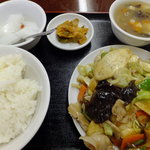 中華料理　安福楼 - 定食の「豚肉の五目野菜炒め」\630