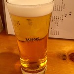 手打そば わたる - 生ビール　600円