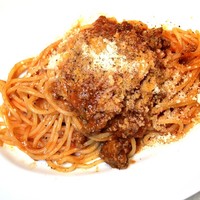 ダチーボ特製　ミートソース　スパゲッティ