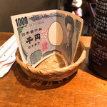 立呑ひろし - 【2019年02月】お金をザルに入れておくスタイル。
