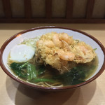 そばの神田 東一屋 - 朝そば＋えびかき揚げ！