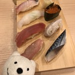 Noren Zushi - 本日のおまかせ7貫 Today's Special Chef's Choice 7 Sushi at Kawasaki Yokocho Norenzushi, Kawasaki！♪☆(*^o^*)