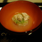 瓢亭 - 丸大根、九条葱、蛤