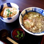 Sojibou - 小かつとじ丼＆蕎麦のセット（1250円）