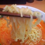 日高屋 - 担々麺 麺アップ