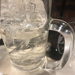 元祖立ち飲み屋 - 中お代わり3回目，多いのは打ち止めの合図ｗ