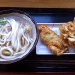 ひやあつ＆かき揚げと、かしわ天