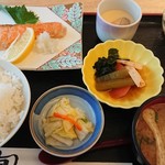 旬菜湯島なんてん - 銀鮭塩焼定食