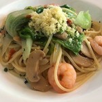 欧風食堂 ヒロセ - レタスと小海老のオイルパスタ